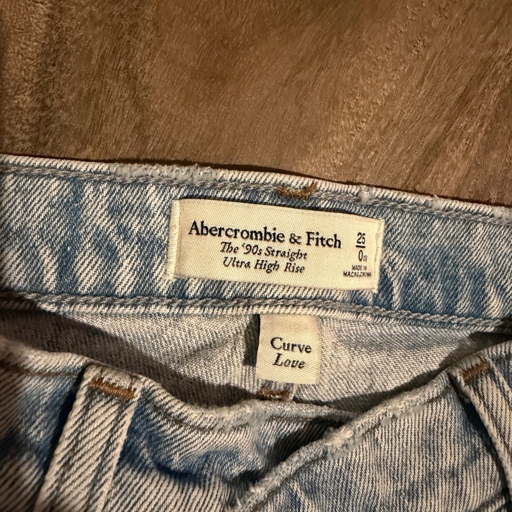 Abercrombie & Fitch Light Wash Straight Leg Jeans - Picture 3 of 4
